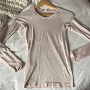 Pink Lululemon swiftly tech long sleeve